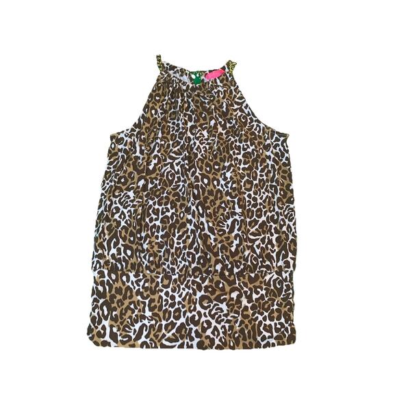 LILLY PULITZER BOWEN HALTER TOP Small MY FAVORITE SPOT CHOCOLATE NWT Retails $98 - Picture 1 of 9